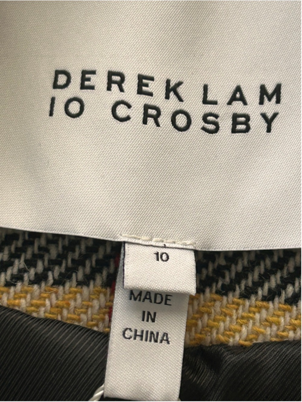 Derek Lam 10 Crosby Plaid Wool Blend Blazer Coat NWT Size 10 $595 - Picture 5 of 13